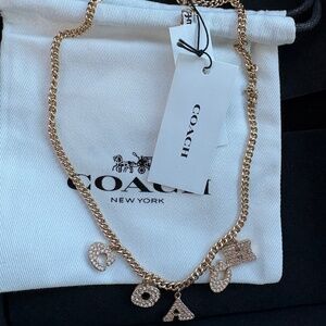 Coach viral gold chain necklace